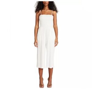 BB Dakota by Steve Madden White Wide Leg Cropped Jumpsuit - Size S